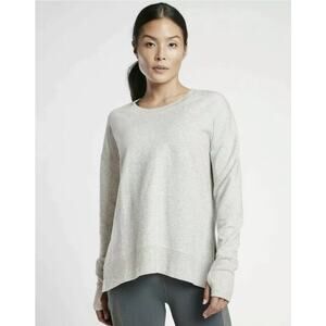 Athleta Balance Pullover Crewneck- Small- Grey/Speckled